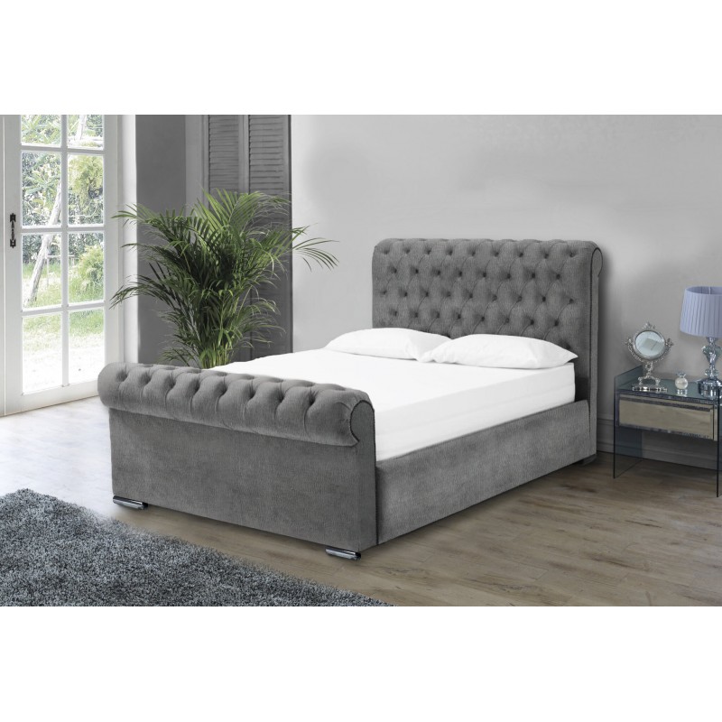 Otneros Naples Grey 3ft Ottoman Bed